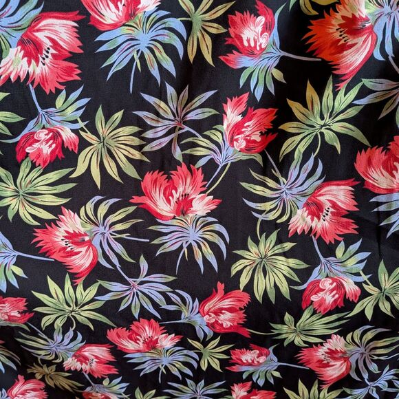 NWT 1990s Sag Harbor Dark Floral Midi Skirt Cottagecore Tropical Size Small - Picture 5 of 8
